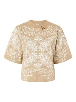 PINKO: Бежевая футболка 