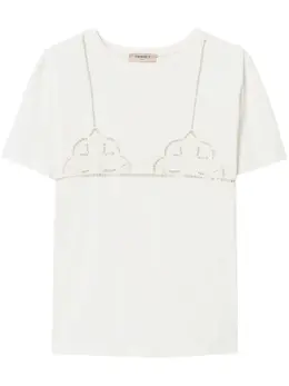 TWINSET: Хлопковая футболка 