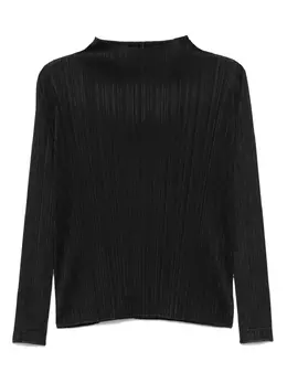 Pleats Please Issey Miyake: Чёрная блуза 