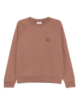 Maison Kitsuné: Коричневый свитшот 