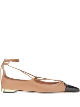 Aquazzura: Бежевые балетки 