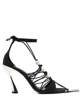 Mugler: Чёрные сандалии 
