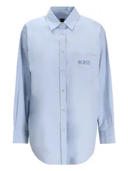 BOSS: Голубая рубашка 