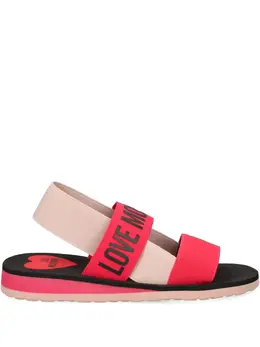 Love Moschino: Розовые сандалии 
