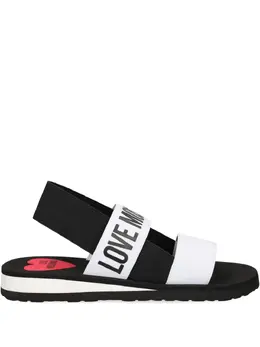 Love Moschino: Чёрные сандалии 