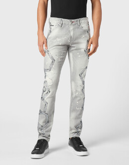 Philipp Plein: Прямые джинсы 