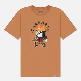 Carhartt: Коричневая футболка 