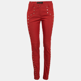 Versace: Красные джинсы  Medusa Stud