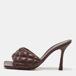 Bottega Veneta: Тёмные сандалии  Padded