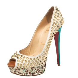 Christian Louboutin: Белые босоножки 