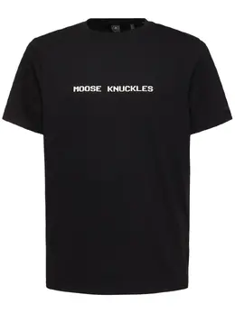 MOOSE KNUCKLES: Чёрная футболка 