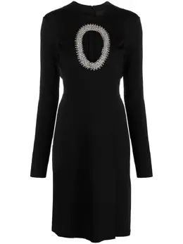 Givenchy: Платье  Cut Out со стразами