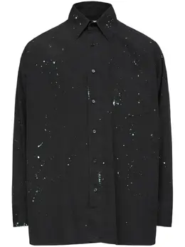 MM6 Maison Margiela: Чёрная рубашка 