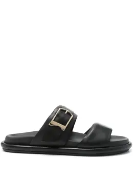 Santoni: Чёрные сандалии 
