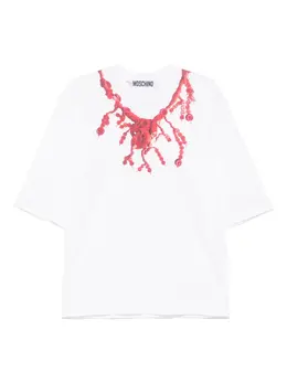 Moschino: Колье с принтом 