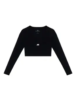 Balenciaga: Чёрный топ 