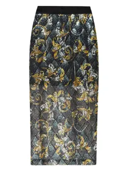 Versace Jeans Couture: Юбка с блёстками 