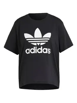 adidas: Чёрная футболка  Adicolor