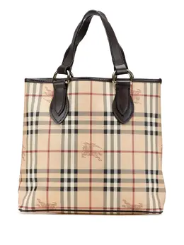 Burberry Pre-Owned: Коричневая сумка-шоппер 