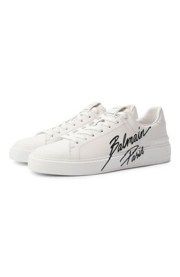 Balmain: Белые кеды  B-Court