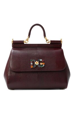 Dolce & Gabbana: Красная сумка  Sicily Large