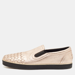 Bottega Veneta: Розовые мокасины  Intrecciato
