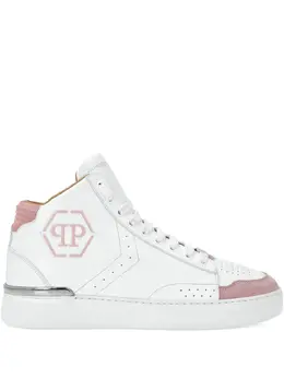 Philipp Plein: Белые кроссовки  Hexagon