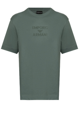 EMPORIO ARMANI: Зелёная футболка 