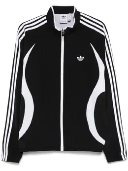 adidas: Чёрная куртка  Adicolor