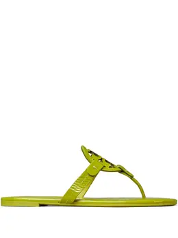 Tory Burch: Зелёные сандалии  Miller