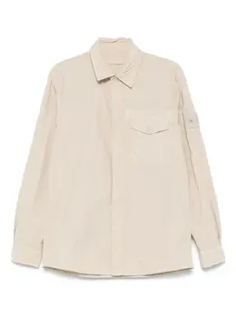 Stone Island: Бежевая рубашка  Compass