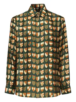 FENDI: Рубашка  FF с принтом