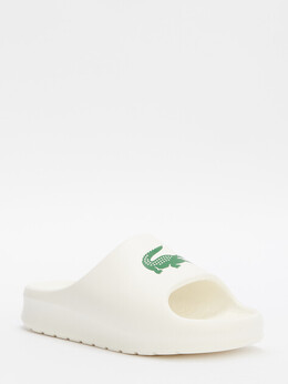 Lacoste: Белые шлёпанцы 