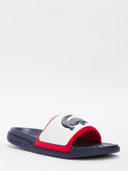 Lacoste: Белые шлёпанцы 