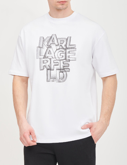 KARL LAGERFELD: Белая футболка 