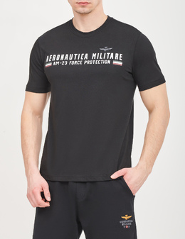 AERONAUTICA MILITARE: Чёрная футболка 