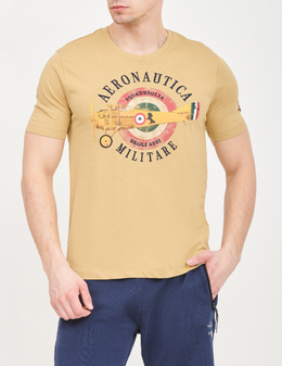 AERONAUTICA MILITARE: Бежевая футболка 
