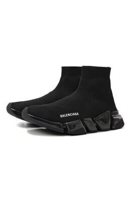 Balenciaga: Чёрные кроссовки  Speed.2
