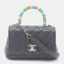 Chanel: Синяя сумка на руку 