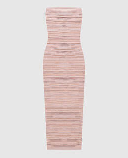 Balmain: Бежевое платье 