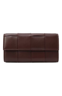 Bottega Veneta: Бордовый кошелёк 