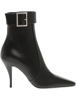 Saint Laurent: Чёрные ботинки 