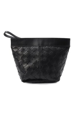 Bottega Veneta: Чёрный клатч 
