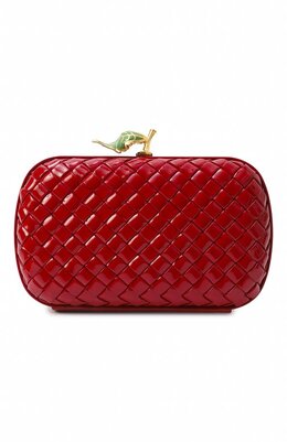 Bottega Veneta: Красный клатч 