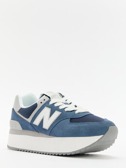 New Balance: Синие кроссовки 