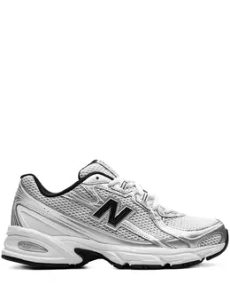 New Balance: Серебристые кроссовки 