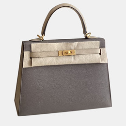 Hermes: Двухцветная сумка на руку  Kelly 25