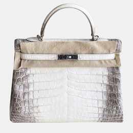 Hermes: Белая сумка  Kelly 35