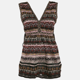 M Missoni: Бордовый топ 
