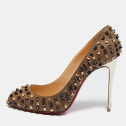 Christian Louboutin: Коричневые босоножки 